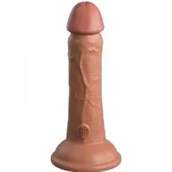 King cock elite - dildo realistico vibrador & silicona 15.2 cm caramelo