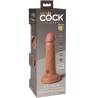 King cock elite - dildo realistico vibrador & silicona 15.2 cm caramelo - 5