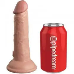 King cock elite - dildo realistico vibrador & silicona 15.2 cm