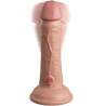 Dildo vibrador King Cock Elite claro de 6 pulgadas vibrando