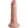 King Cock Elite vibrador claro de 15,2 cm visto de lado
