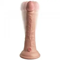 King cock elite - dildo realistico vibrador & silicona control remoto 17.8 cm