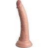 Dildo vibrador King Cock Elite de 17,8 cm de perfil, estilizado