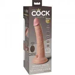 King cock elite - dildo realistico vibrador & silicona control remoto 17.8 cm