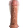 Vista frontal del King Cock Elite vibrando con botón de control integrado