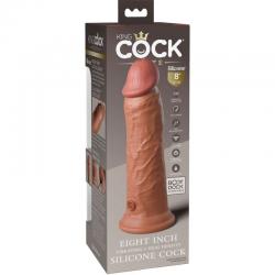King cock elite - dildo realistico vibrador & silicona 20.3 cm caramelo