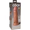 Caja King Cock Elite de 8 pulgadas vista en perspectiva con el producto caramelo