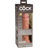 Envase frontal del King Cock Elite vibrador de silicona caramelo con ventana