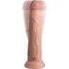 King Cock Elite de 23 cm vibrando, con el botón en la base
