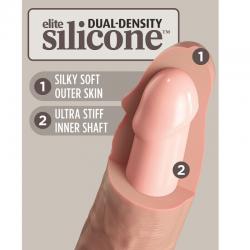 King cock elite - dildo realistico vibrador & silicona control remoto 23 cm