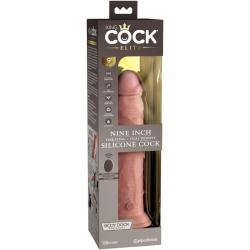King cock elite - dildo realistico vibrador & silicona control remoto 23 cm