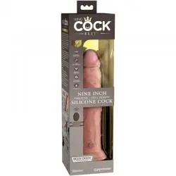 King cock elite - dildo realistico vibrador & silicona control remoto 23 cm