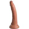 Dildo King Cock Elite caramelo de 7 pulgadas incluido en el kit Comfy