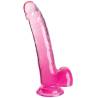 King Cock Clear 9 pulgadas con testículos rosa