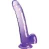 King Cock Clear 9 pulgadas con testículos morado