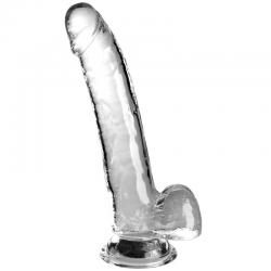 King cock clear - dildo con testiculos 20.3 cm transparente