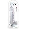 Blíster del King Cock Clear 9 pulgadas con testículos transparente