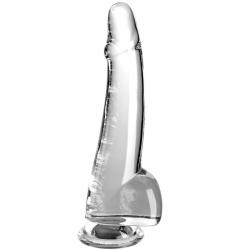 King cock clear - dildo con testiculos 19 cm transparente
