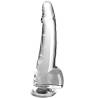 King Cock Clear 10 pulgadas con testículos transparente