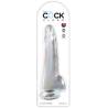 Blíster del King Cock Clear 10 pulgadas con testículos transparente