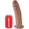 King Cock 10 pulgadas caramelo junto a una lata