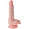 King Cock 6 pulgadas con testículos claro de perfil