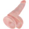 Ventosa y testículos del King Cock 6 pulgadas claro