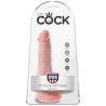 Blíster del King Cock 6 pulgadas con testículos claro