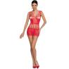 Passion woman bs090 bodystocking rojo talla unica - 1