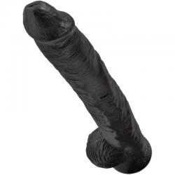 King cock - pene realistico con testiculos 30.5 cm negro