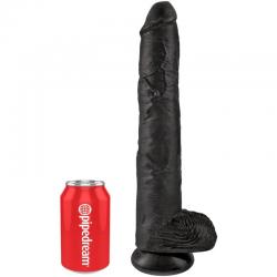 King cock - pene realistico con testiculos 30.5 cm negro