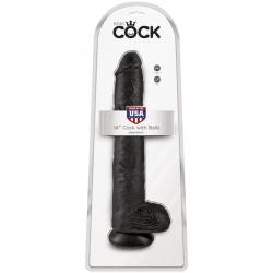 King cock - pene realistico con testiculos 30.5 cm negro