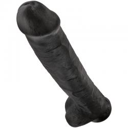 King cock - pene realistico con testiculos 34.2 cm negro