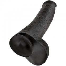 King cock - pene realistico con testiculos 34.2 cm negro