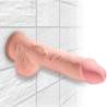 King Cock Plus 10 pulgadas fat fijado a la pared con su ventosa