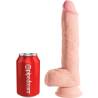 King Cock Plus 10 pulgadas fat junto a una lata