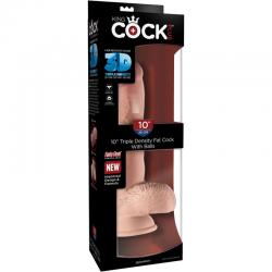 King cock - pene realistico con testiculos 19.4 cm natural