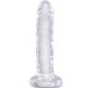 King Cock Clear 6 pulgadas sin testículos transparente visto de frente