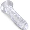 King Cock Clear 6 pulgadas sin testículos transparente en diagonal