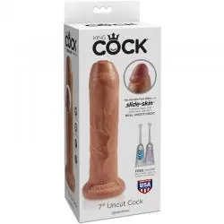 King cock - pene realistico con prepucio 17.8 cm caramelo King cock - pene realistico con prepucio 17.8 cm caramelo
