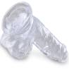 Ventosa del King Cock Clear 5 pulgadas con testículos transparente