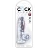 Blíster del King Cock Clear 5 pulgadas con testículos transparente