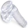 Ventosa del King Cock Clear 6 pulgadas con testículos transparente