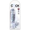 Blíster del King Cock Clear 6 pulgadas con testículos transparente
