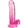 King Cock Clear 7 pulgadas con testículos rosa