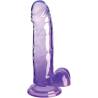 King Cock Clear 7 pulgadas con testículos morado