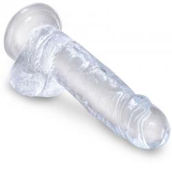 King cock clear - pene realistico con testiculos 15.2 cm transparente