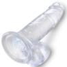 Ventosa del King Cock Clear 7 pulgadas con testículos transparente