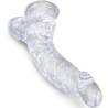 King Cock Clear 7,5 pulgadas con testículos transparente en diagonal