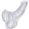 Ventosa del King Cock Clear 7,5 pulgadas con testículos transparente